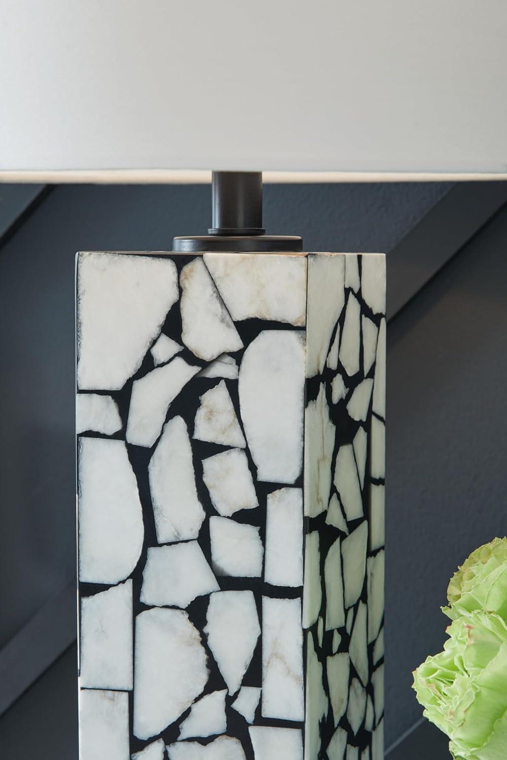 imageSignature Design by Ashley Macaria Modern Table Lamp with 3Way Switch White ampamp Black