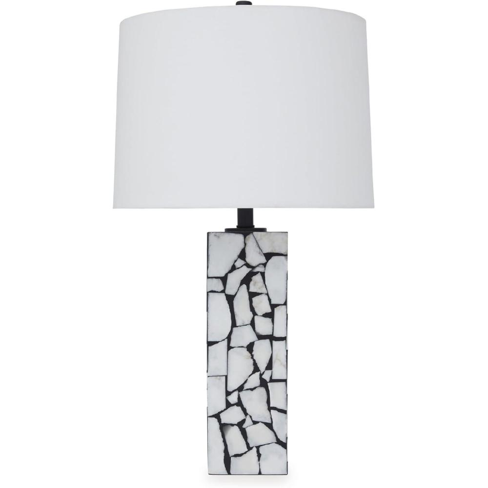 imageSignature Design by Ashley Macaria Modern Table Lamp with 3Way Switch White ampamp Black