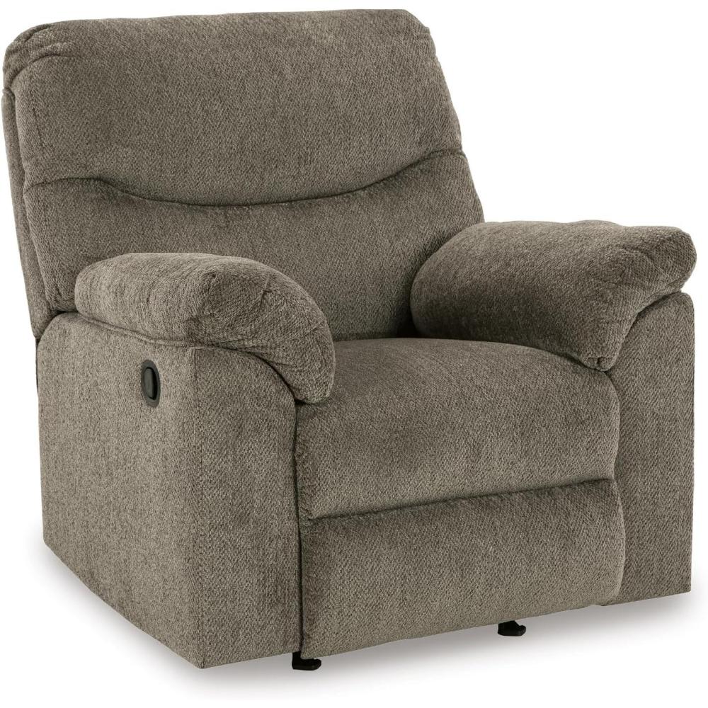 imageSignature Design by Ashley Alphons Transitional Polyester Tufted Rocker Recliner Light BrownGrey