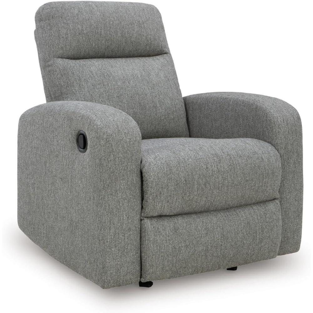 imageSignature Design by Ashley Carrigan Lane Modern Pull Tab Rocking Recliner Light Gray