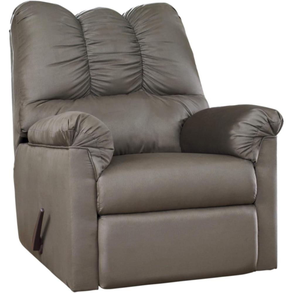 imageSignature Design by Ashley Darcy Casual Plush Manual PullTab Rocker Recliner Grayish BrownGrey