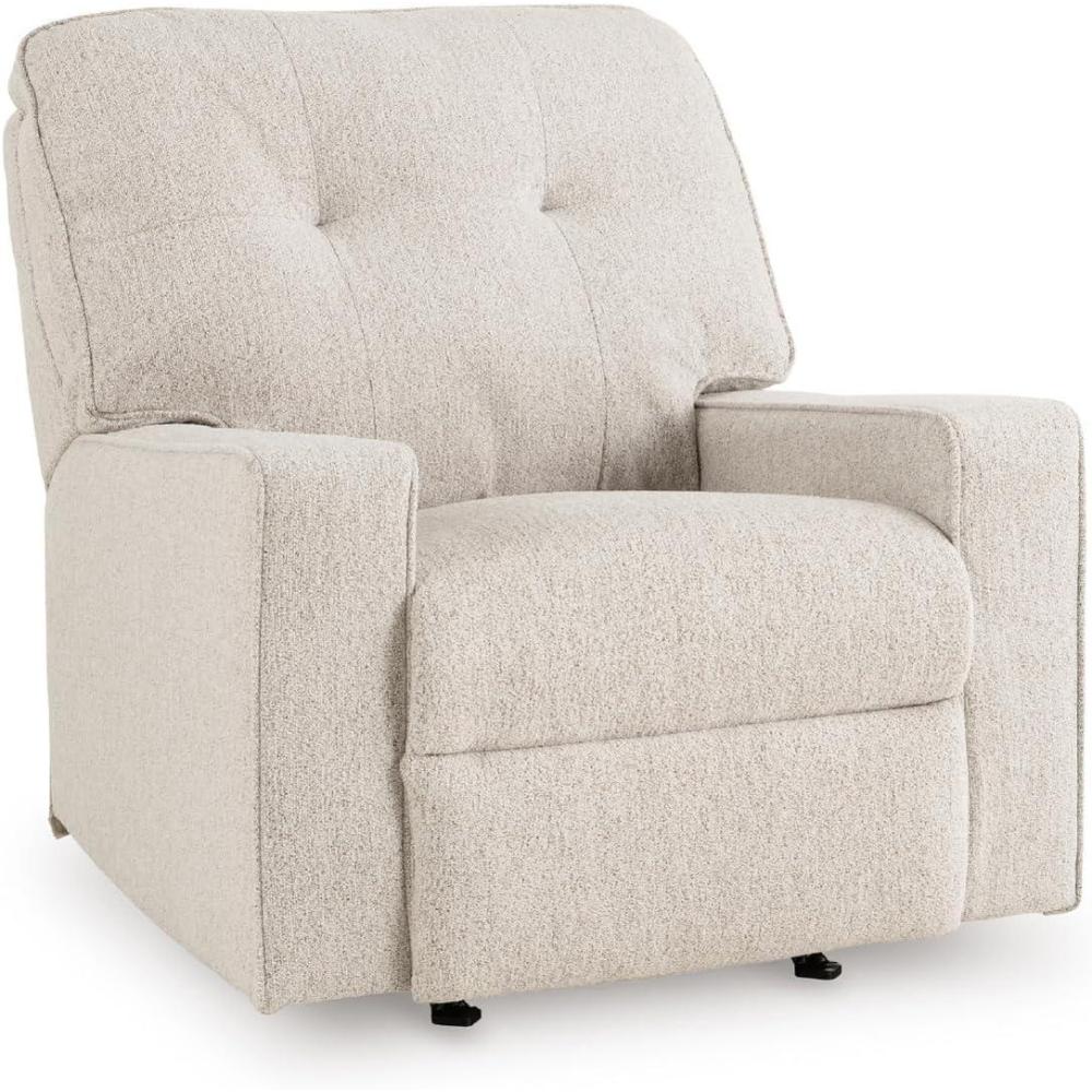 imageSignature Design by Ashley Fanciful Contemporary Rocker Recliner with Arm Rest Light GrayLight Gray
