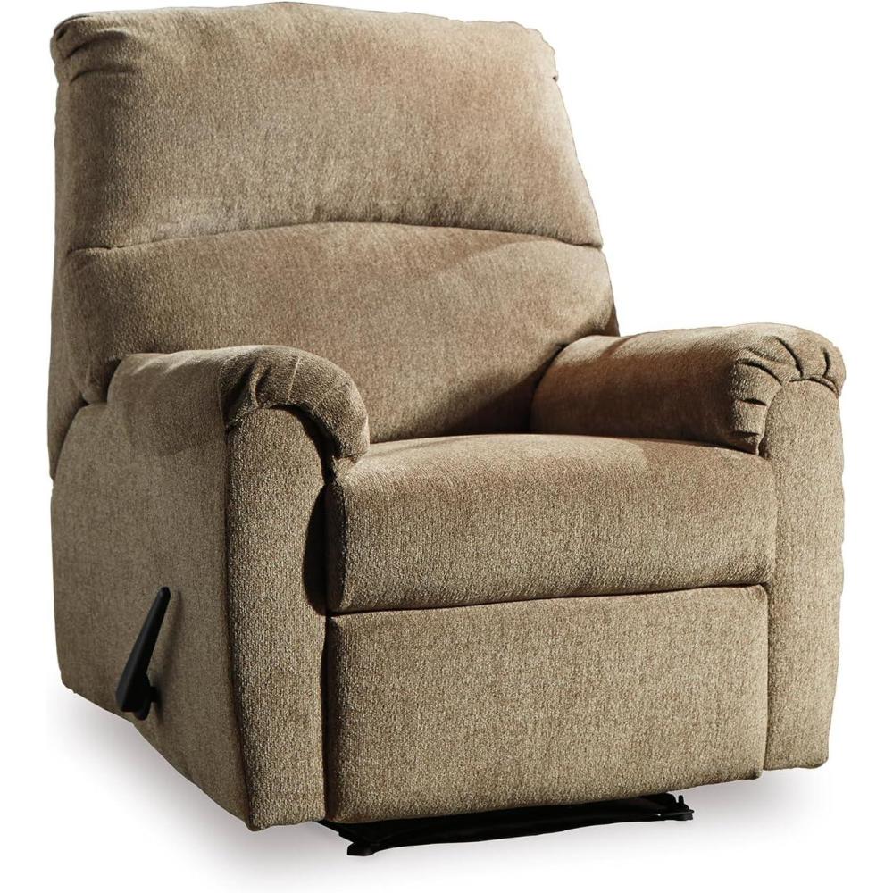 imageSignature Design by Ashley Nerviano Traditional Zero Wall Recliner Dark BrownLight Brown