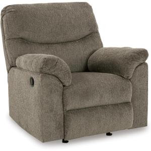 Signature Design by Ashley Alphons Transitional Polyester Tufted Rocker Recliner, Light Brown(Grey)