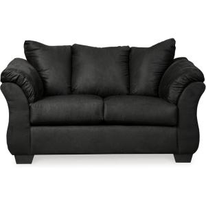 Signature Design by Ashley Darcy Casual Plush Loveseat, Black(Black)