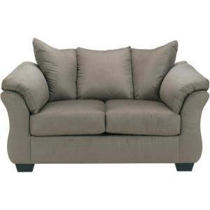 Signature Design by Ashley Darcy Casual Plush Loveseat, Black(Grey)