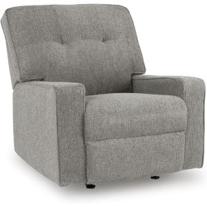 Signature Design by Ashley Fanciful Contemporary Rocker Recliner with Arm Rest, Light Gray(Grey)