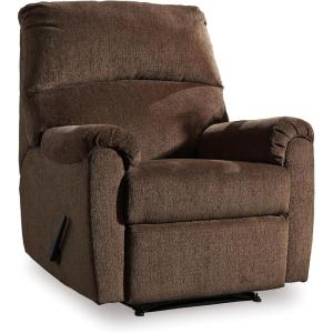 Signature Design by Ashley Nerviano Traditional Zero Wall Recliner, Dark Brown(Dark Brown)