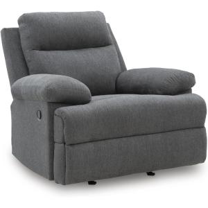 Signature Design by Ashley Tarrant Rocker Recliner with Pillow-Top Arms, Pull Tab Reclining, Chenille Upholstery, 41″ W x 40″ D x 40″ H, Gray(Charcoal)
