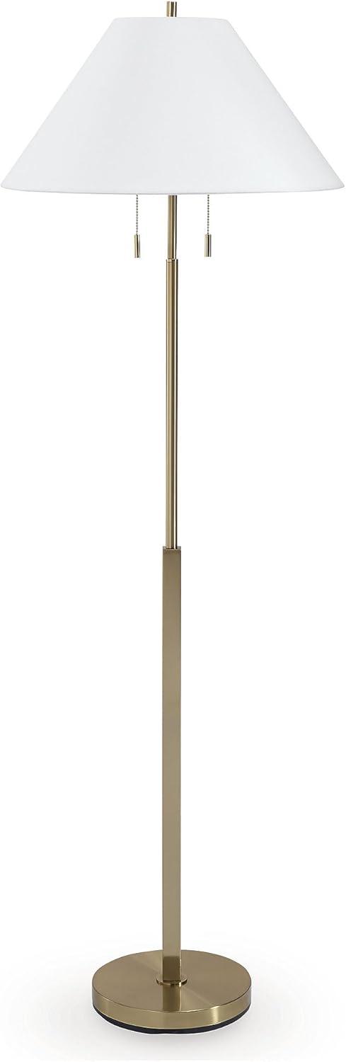 imageSignature Design by Ashley Haigwood Modern Tall Floor Lamp with Empire Shade Gold