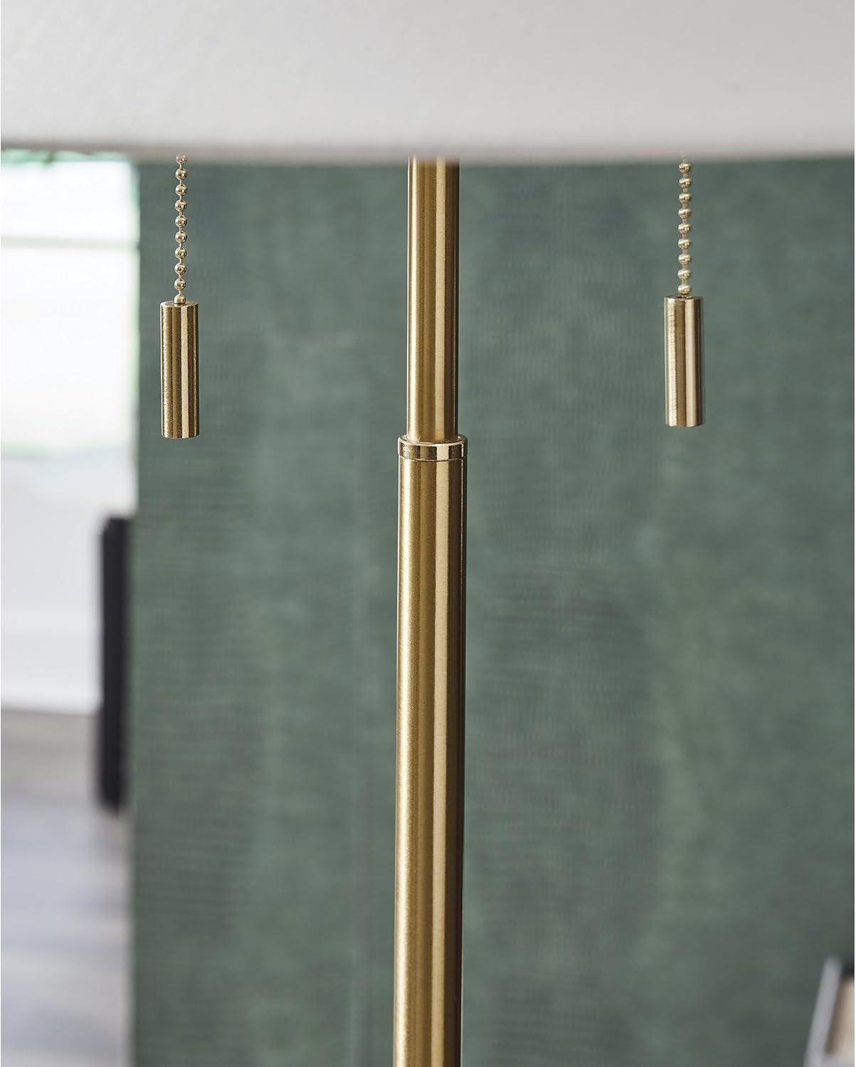 imageSignature Design by Ashley Haigwood Modern Tall Floor Lamp with Empire Shade Gold