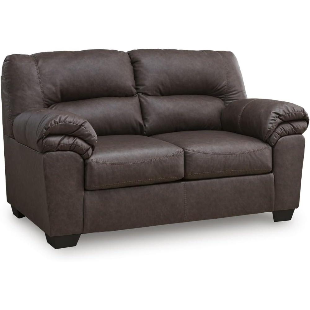imageSignature Design by Ashley WalkerPoint Contemporary Loveseat with Removable Cushion Dark Brown