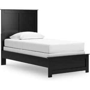 Signature Design by Ashley Bostwick Shoals Transitional Queen Panel Bed, Foundation or Box Spring Needed, White(Black)