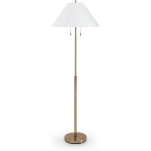 Signature Design by Ashley Haigwood Modern Tall Floor Lamp with Empire Shade, Gold