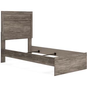 Signature Design by Ashley Ralinksi Rustic Twin Panel Bed, Foundation or Box Spring Needed, Light Gray(Grey)