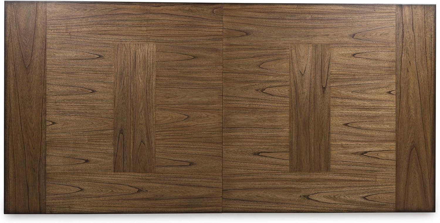 imageSignature Design by Ashley Chadworth Country Rustic Dining Extension Table with Removable Leaf Brown ampamp Black
