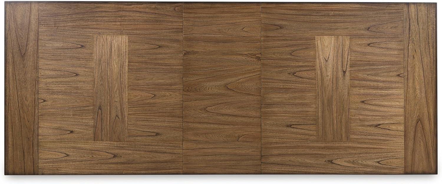 imageSignature Design by Ashley Chadworth Country Rustic Dining Extension Table with Removable Leaf Brown ampamp Black