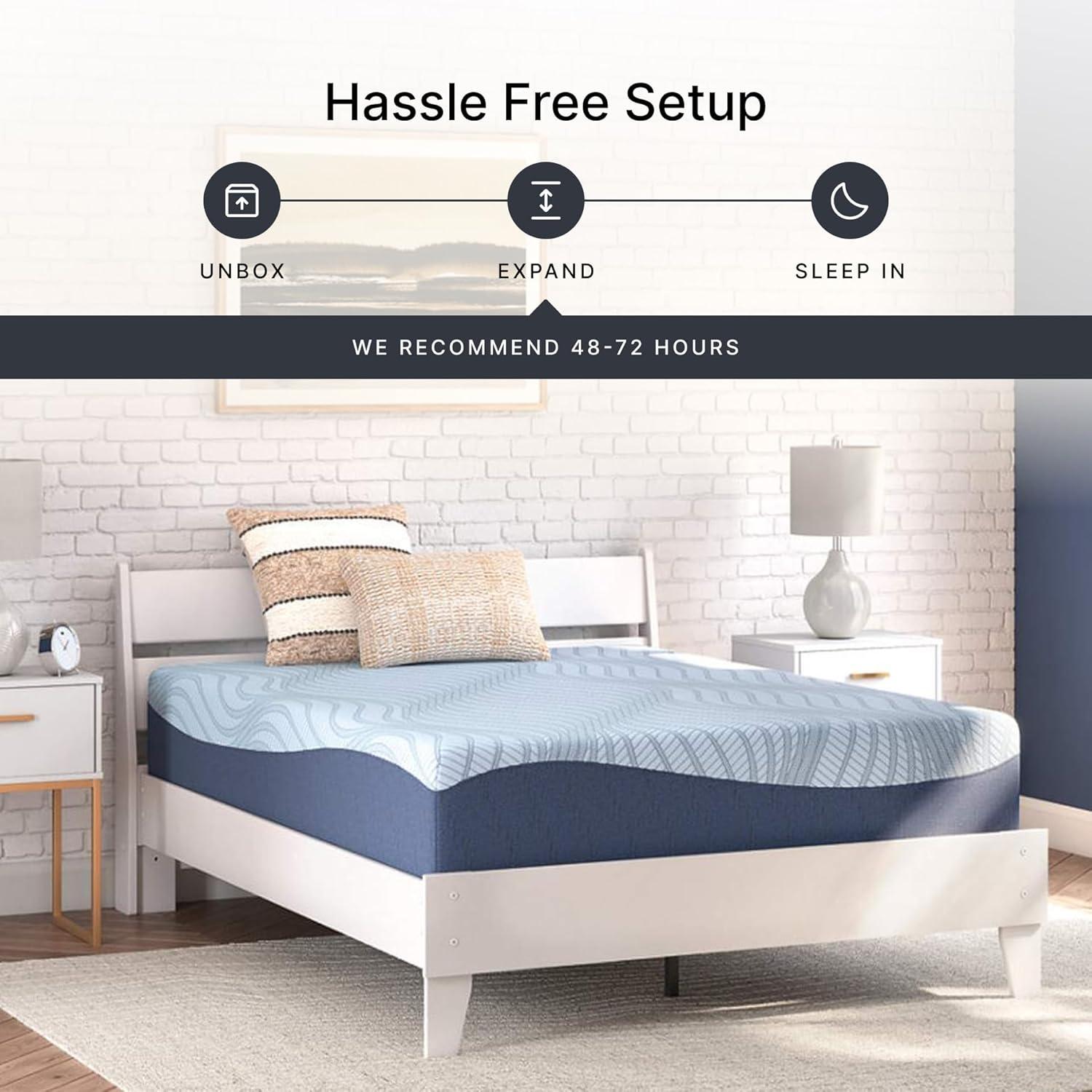 imageSignature Design by Ashley Peak 20 12 Memory Foam 12 Inch Firm Mattress for Pressure Relief Queen