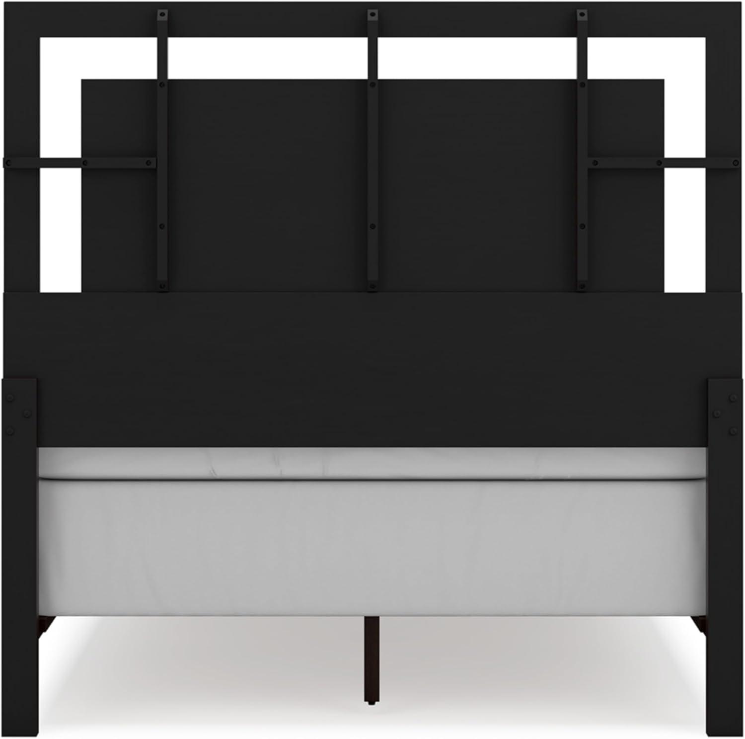 imageSignature Design by Ashley Covetown Traditional California King Panel Bed Foundation or Box Spring Needed Dark BrownFull Panel Bed