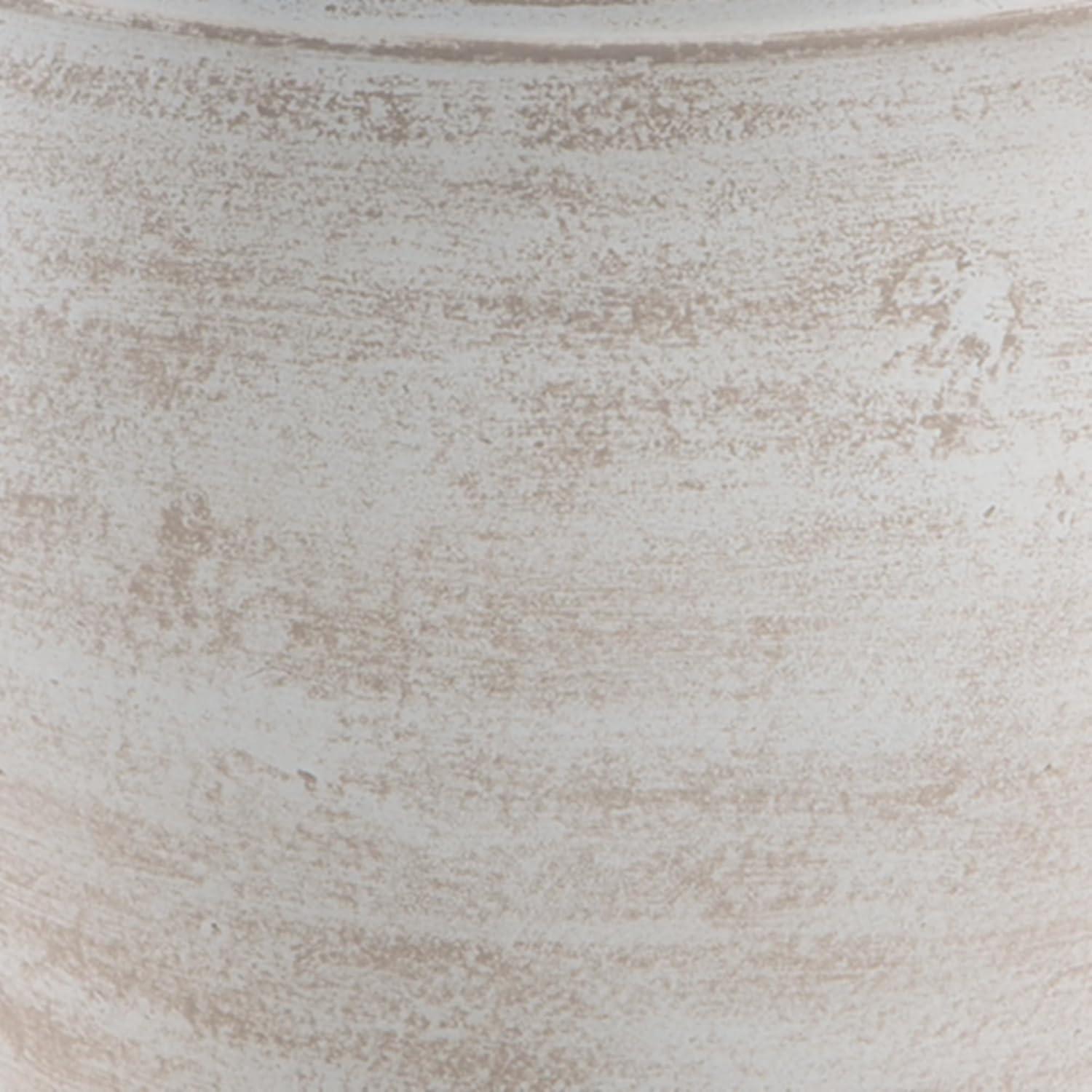 imageSignature Design by Ashley Meadie Casual Indoor Distressed Terra Cotta Vase with Wide Mouth BlackWhite