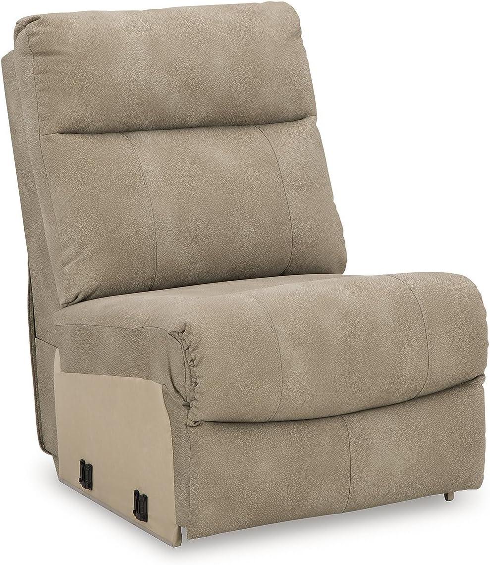 imageSignature Design by Ashley NextGen DuraPella Contemporary Faux Leather Modular Wall Hugger 3Piece Power Reclining Sectional Sofa with Adjustable Headrest and USB Ports GrayBeige