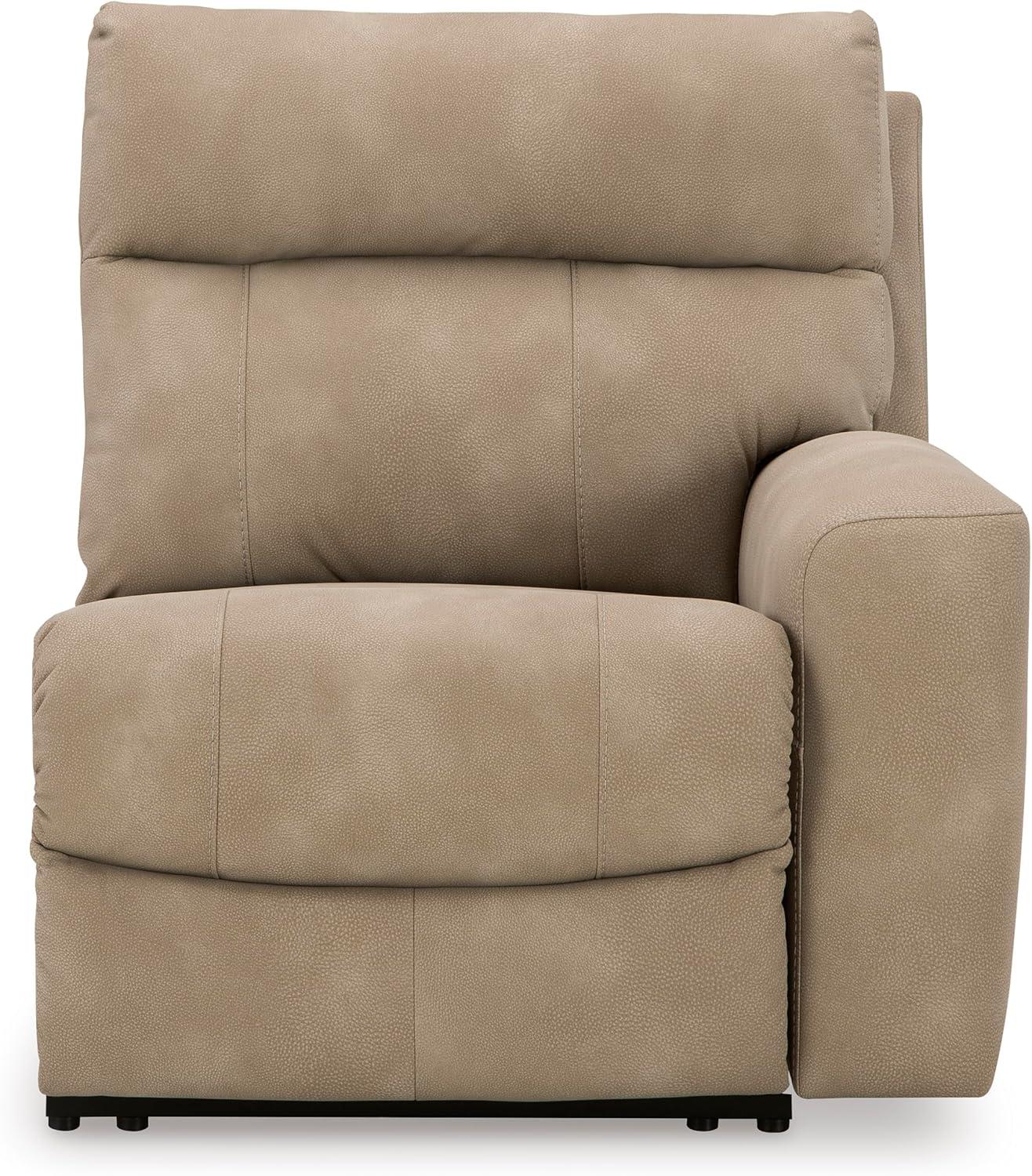 imageSignature Design by Ashley NextGen DuraPella Contemporary Faux Leather Modular Wall Hugger 3Piece Power Reclining Sectional Sofa with Adjustable Headrest and USB Ports GrayBeige