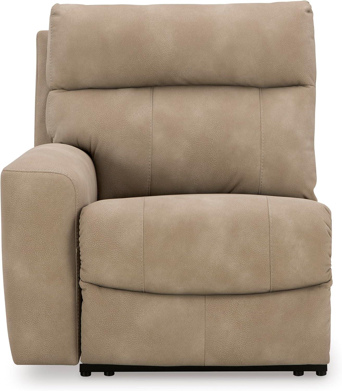 imageSignature Design by Ashley NextGen DuraPella Contemporary Faux Leather Modular Wall Hugger 3Piece Power Reclining Sectional Sofa with Adjustable Headrest and USB Ports GrayBeige