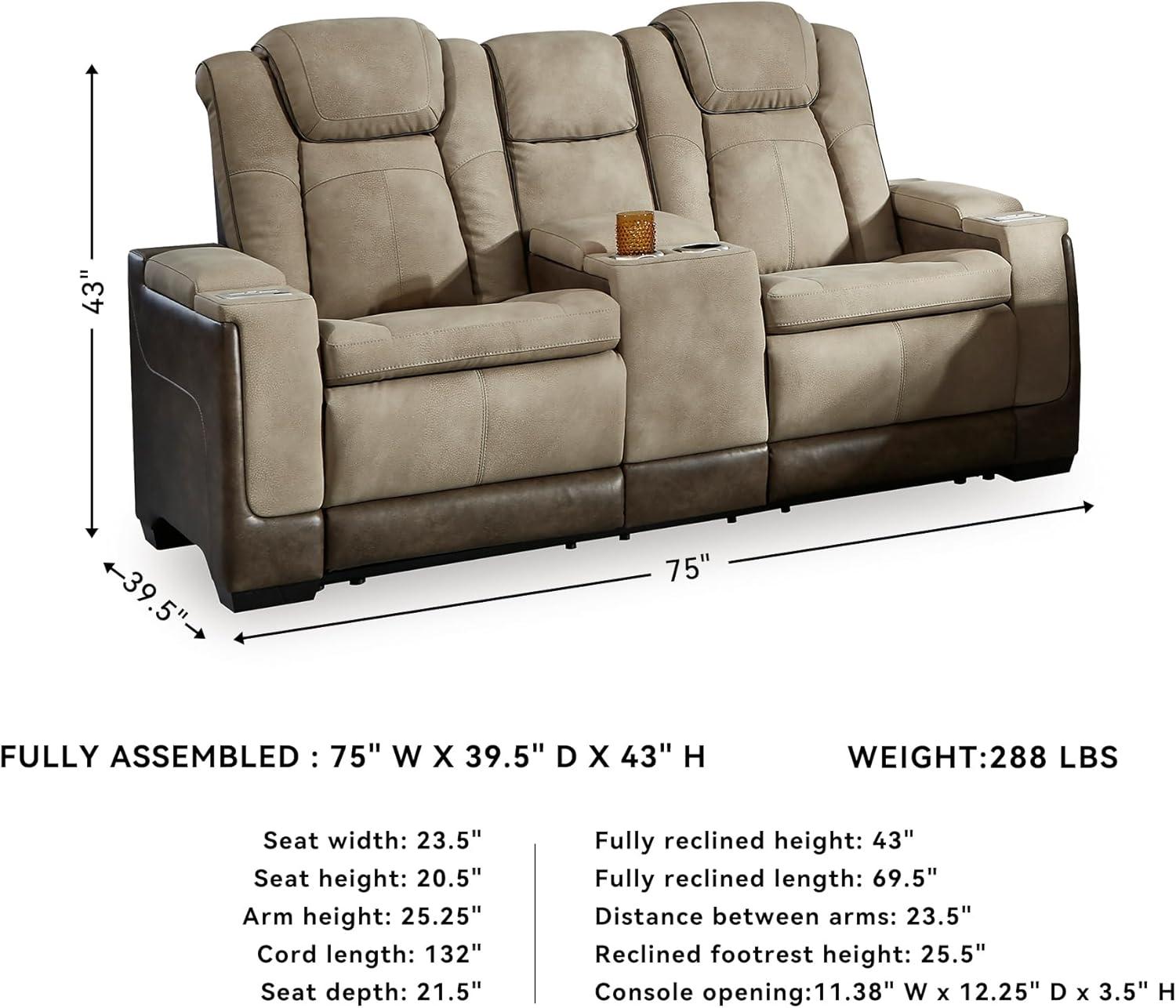 imageSignature Design by Ashley NextGen DuraPella Contemporary Faux Leather Modular Wall Hugger 3Piece Power Reclining Sectional Sofa with Adjustable Headrest and USB Ports GrayBeige