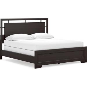 Signature Design by Ashley Covetown Traditional California King Panel Bed, Foundation or Box Spring Needed, Dark Brown(California King Panel Bed)