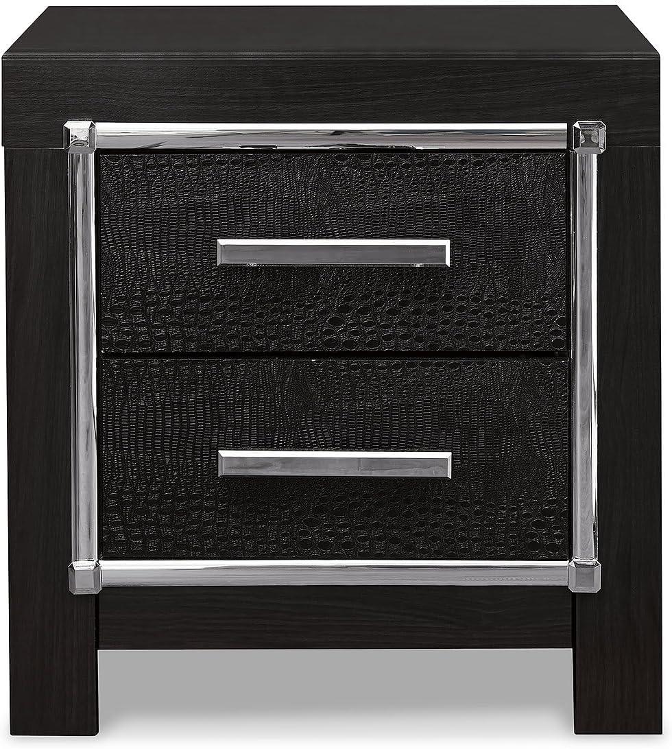 imageSignature Design by Ashley Blendon Farmhouse 2 Drawer Nightstand with FeltLined Top Drawer 2663 Tall White amp Light BrownBlack