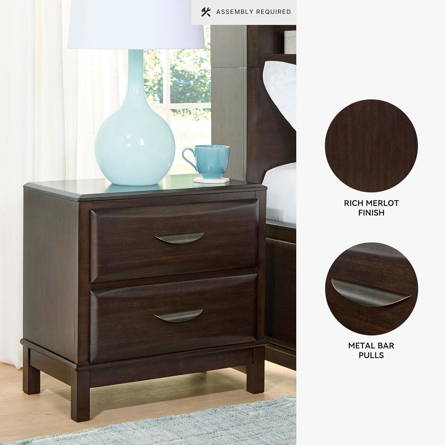 imageSignature Design by Ashley Blendon Farmhouse 2 Drawer Nightstand with FeltLined Top Drawer 2663 Tall White amp Light BrownDark Brown