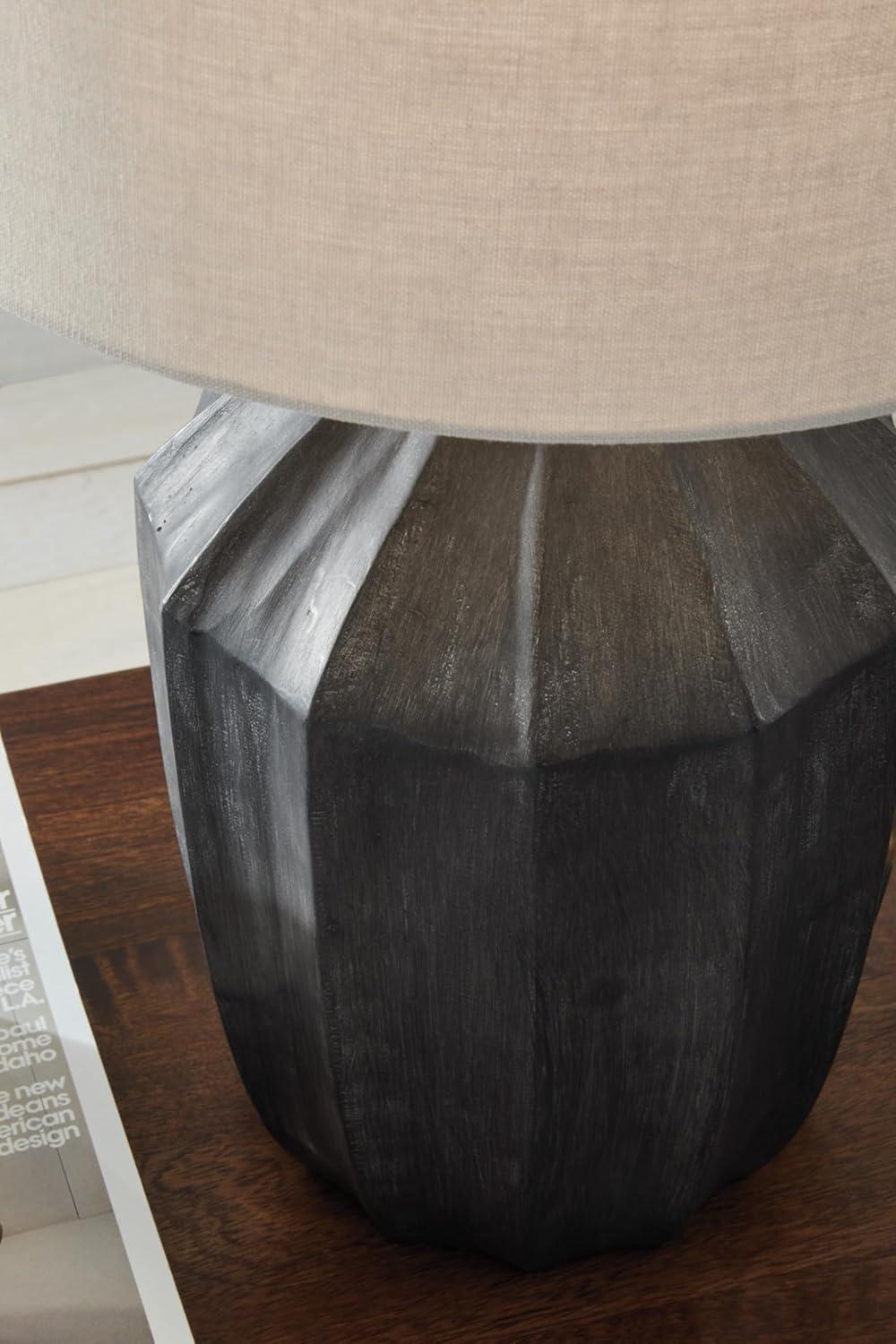 imageSignature Design by Ashley Jilton Modern Polyresin Table Lamp with 3Way Switch BlackBlack