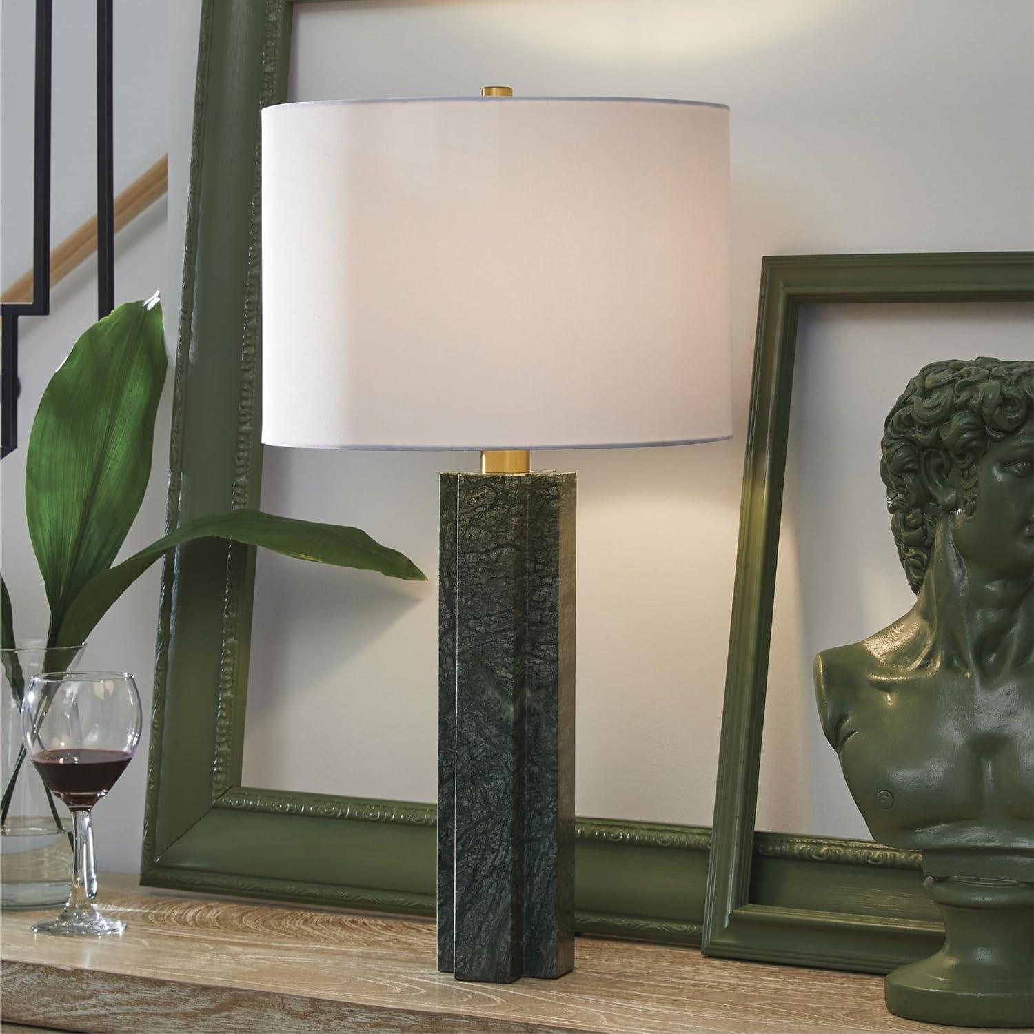 imageSignature Design by Ashley Jilton Modern Polyresin Table Lamp with 3Way Switch BlackGreen