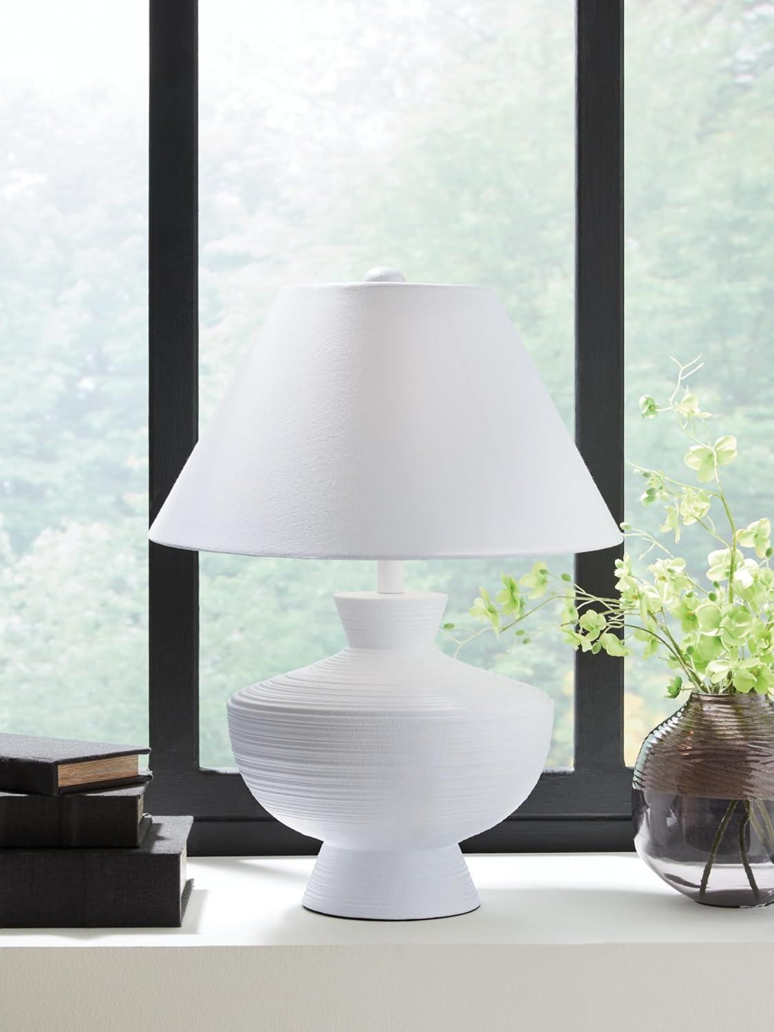 imageSignature Design by Ashley Jilton Modern Polyresin Table Lamp with 3Way Switch BlackWhite