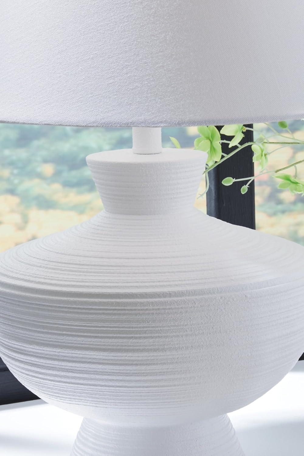 imageSignature Design by Ashley Jilton Modern Polyresin Table Lamp with 3Way Switch BlackWhite