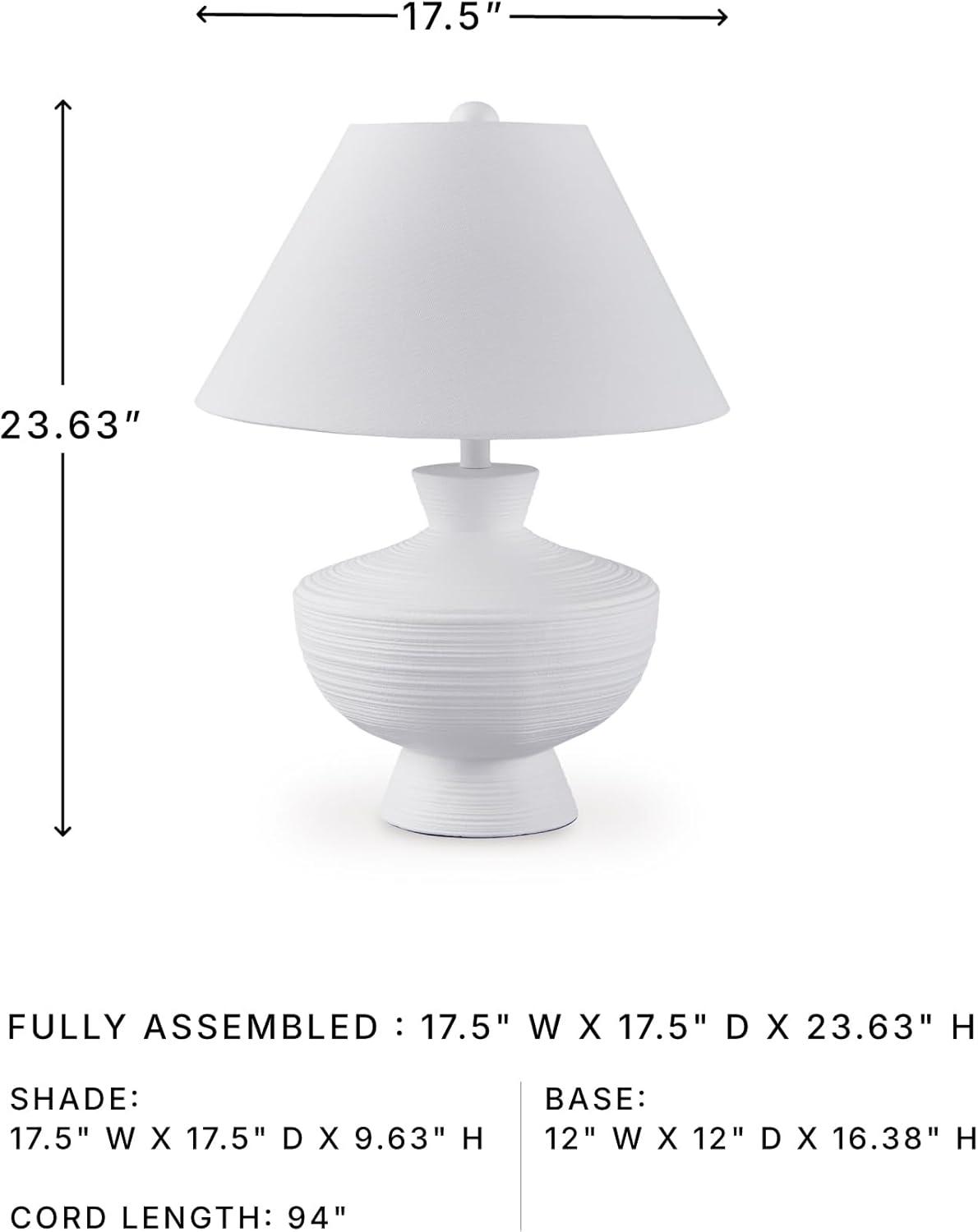 imageSignature Design by Ashley Jilton Modern Polyresin Table Lamp with 3Way Switch BlackWhite