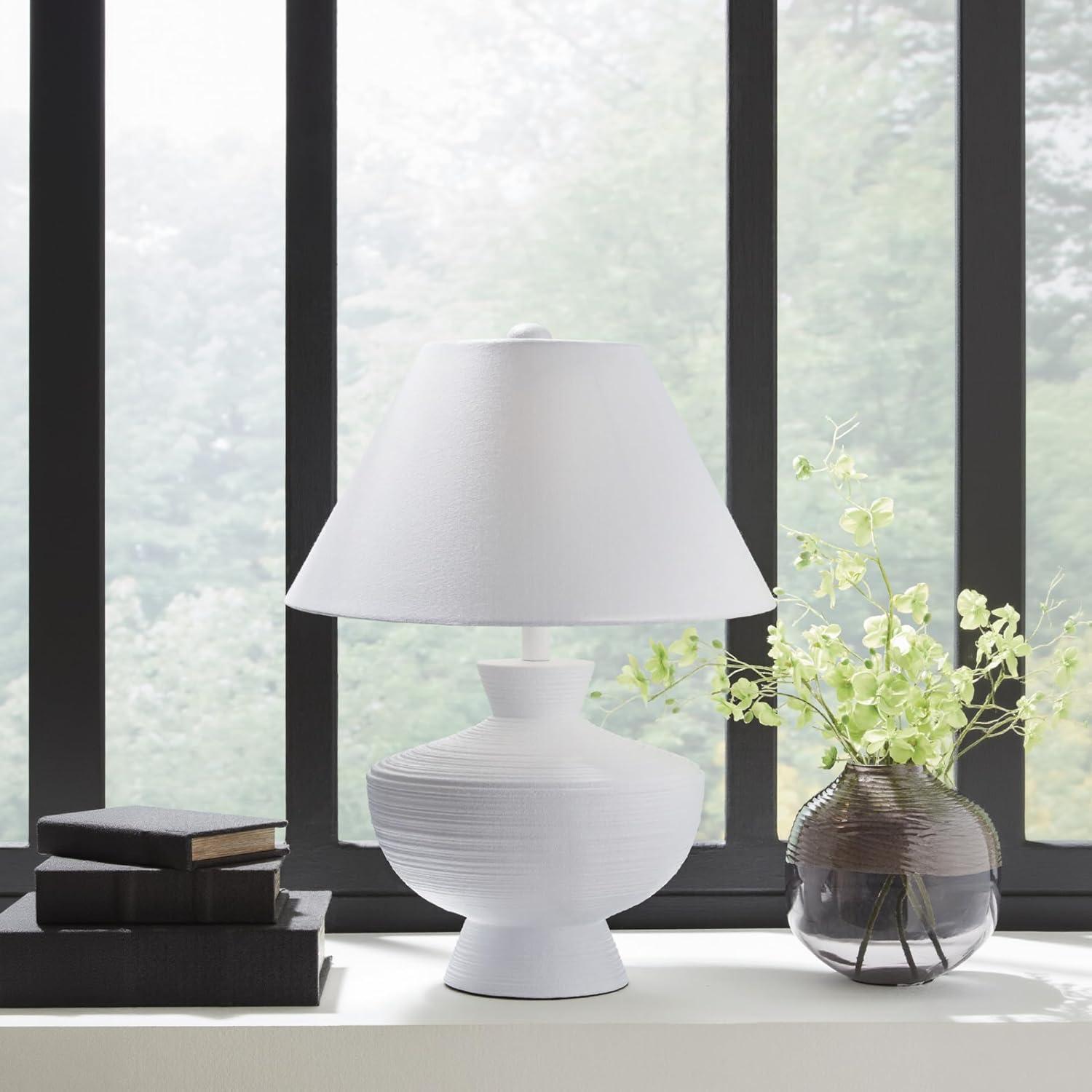 imageSignature Design by Ashley Jilton Modern Polyresin Table Lamp with 3Way Switch BlackWhite