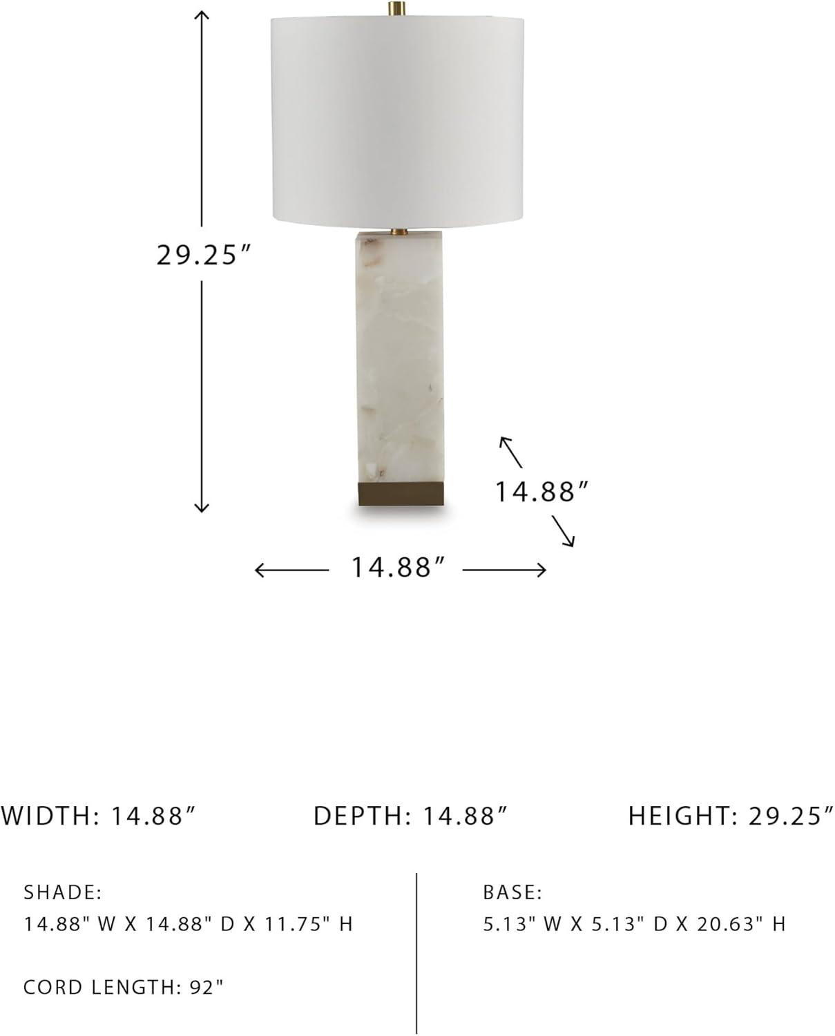 imageSignature Design by Ashley Jilton Modern Polyresin Table Lamp with 3Way Switch BlackWhiteGold Finish