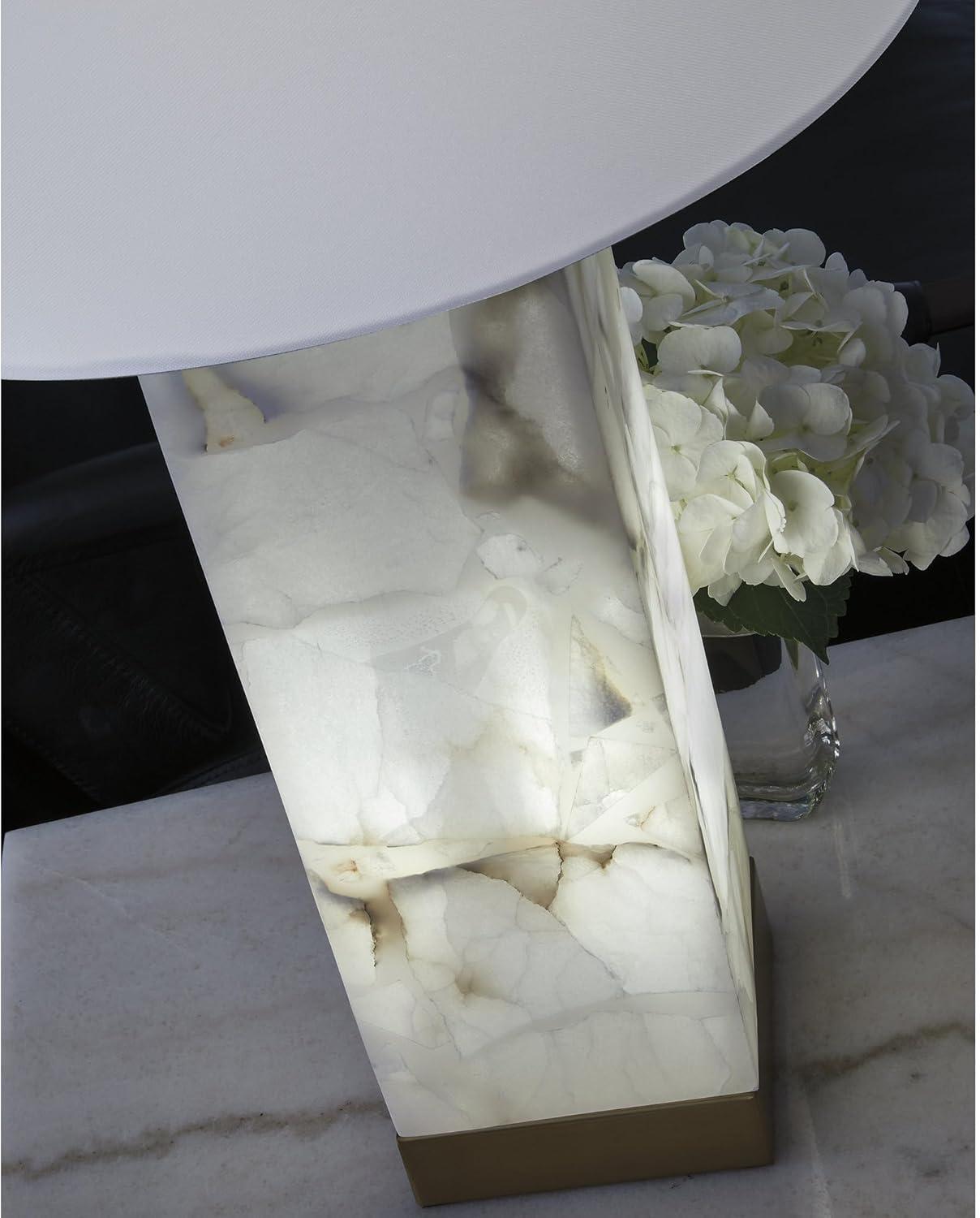 imageSignature Design by Ashley Jilton Modern Polyresin Table Lamp with 3Way Switch BlackWhiteGold Finish