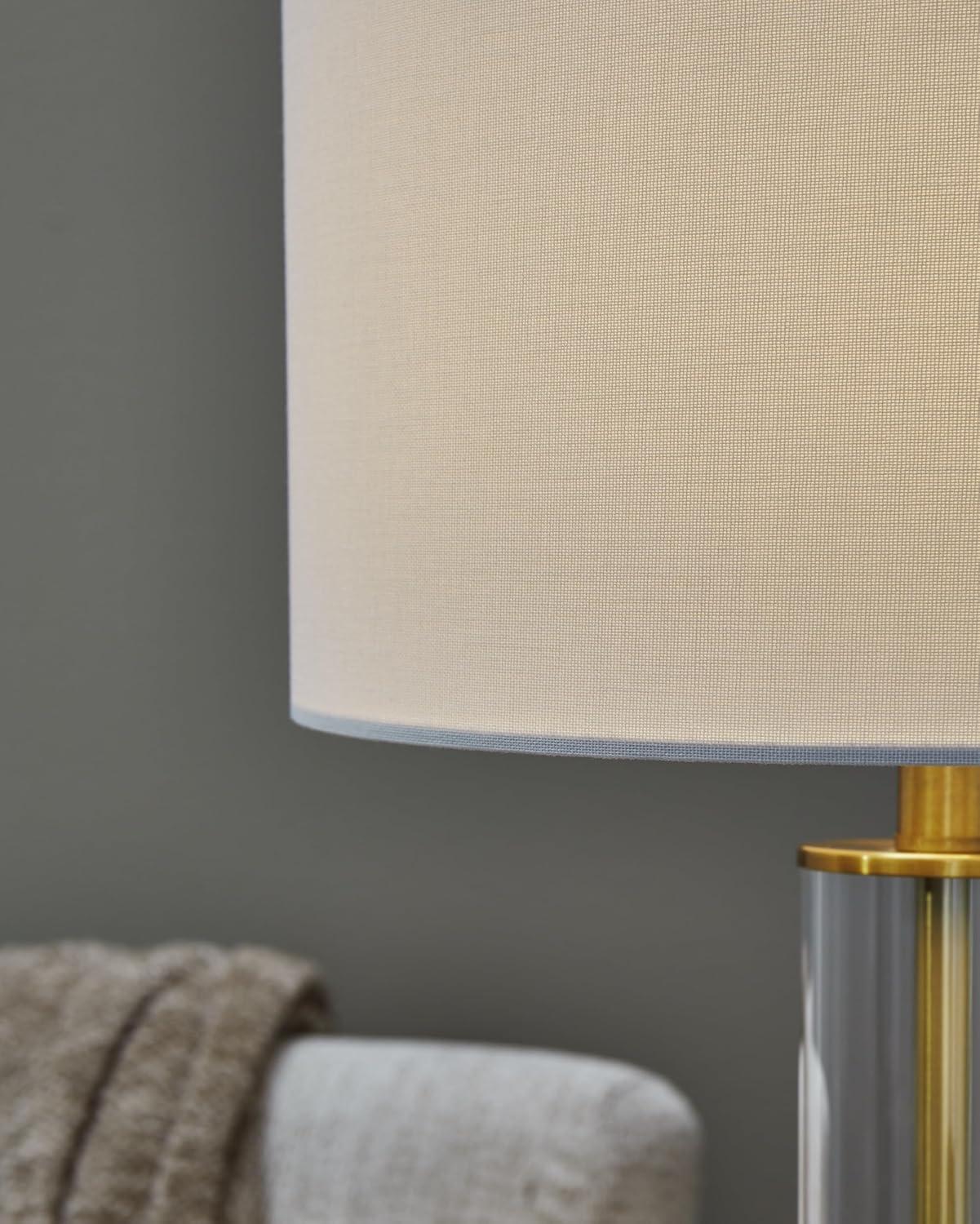 imageSignature Design by Ashley Orenman Contemporary 2925 Inch Glass Table Lamp Set of 2 WhiteGold