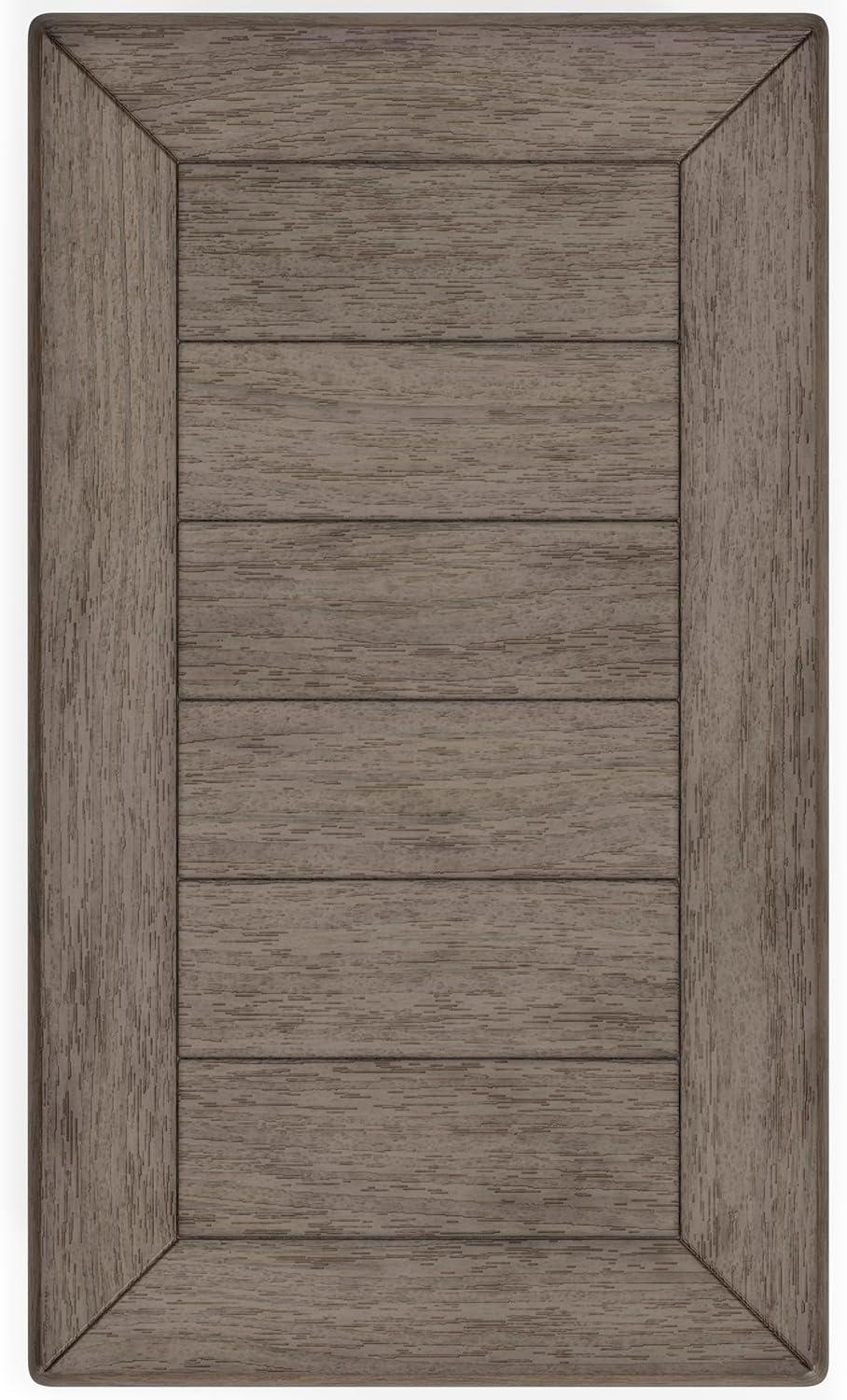 imageSignature Design by Ashley Wildenauer Modern Farmhouse 3Drawer Chairside End Table with USB Ports Butcherblock Veneer Top Light Brown amp Black Base Dark Pewter Finish Hardware Height 24Black