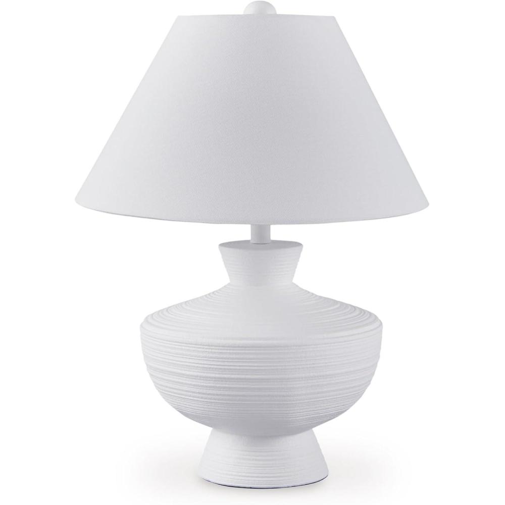 imageSignature Design by Ashley Jilton Modern Polyresin Table Lamp with 3Way Switch BlackWhite