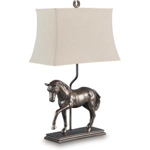 Signature Design by Ashley Jilton Modern Polyresin Table Lamp with 3-Way Switch, Black(Bronze Finish)