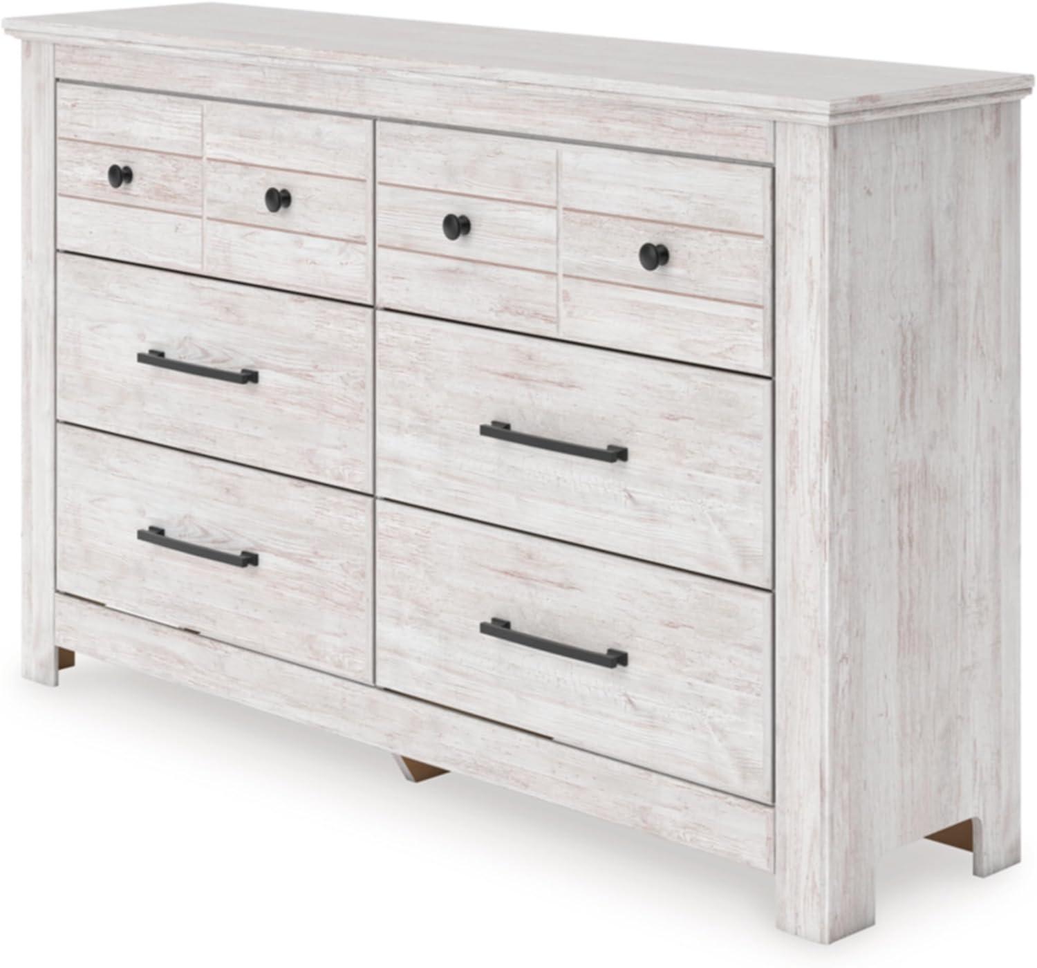 imageSignature Design by Ashley Allihauser Farmhouse 5Drawer Chest with Safety Stop WhitewashDresser