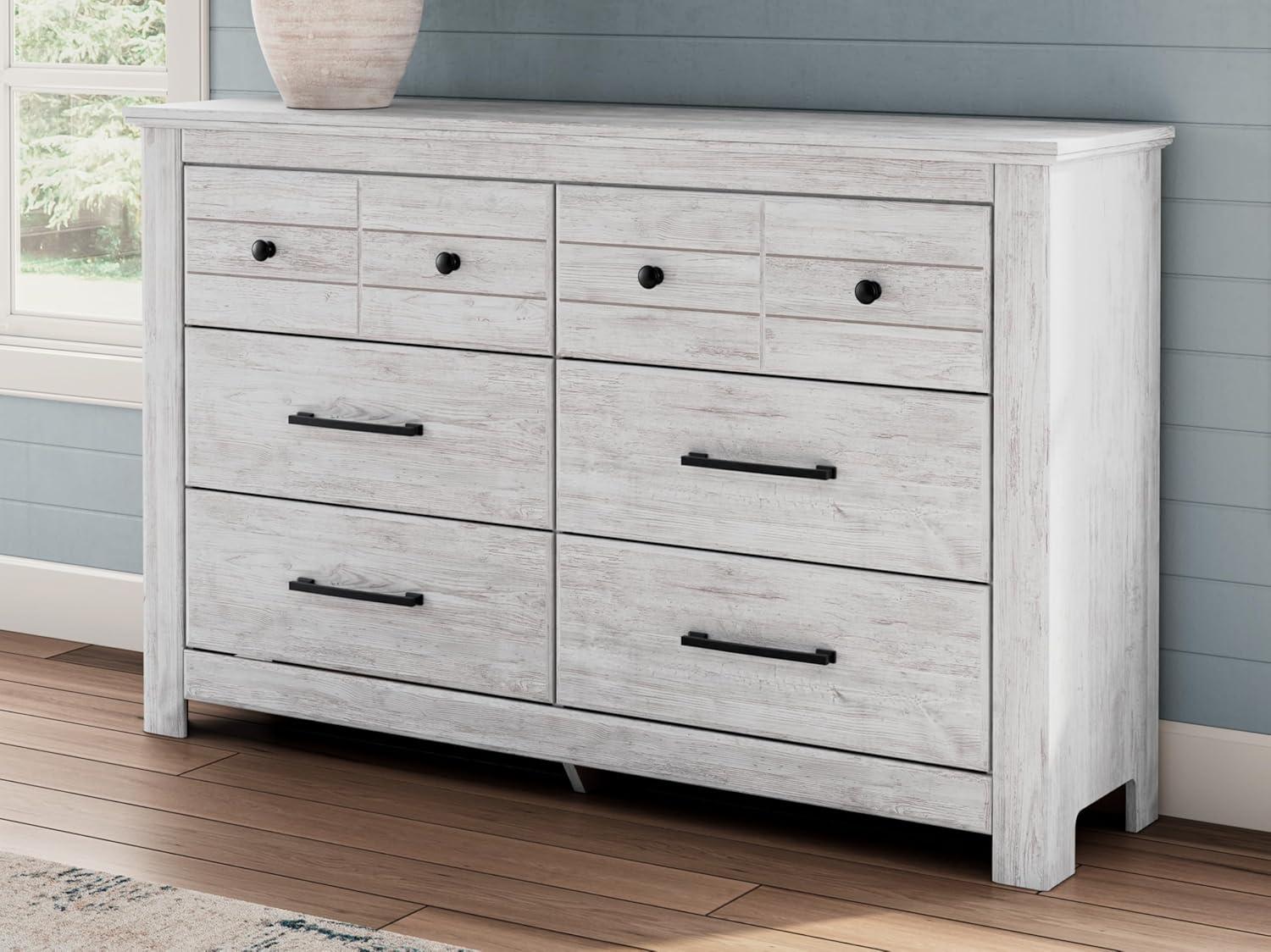 imageSignature Design by Ashley Allihauser Farmhouse 5Drawer Chest with Safety Stop WhitewashDresser