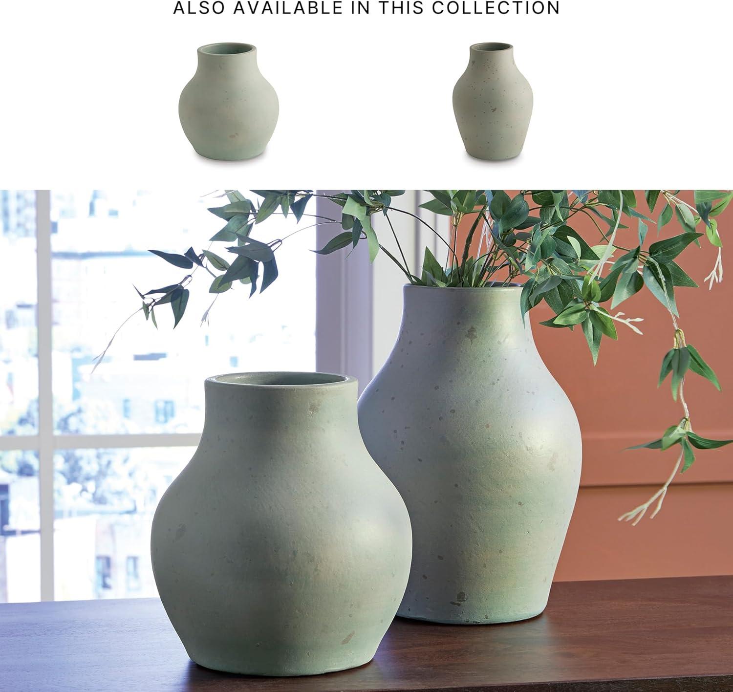 imageSignature Design by Ashley Baychester Casual Distressed Terra Cotta 13 Vase Light GreenLight Green