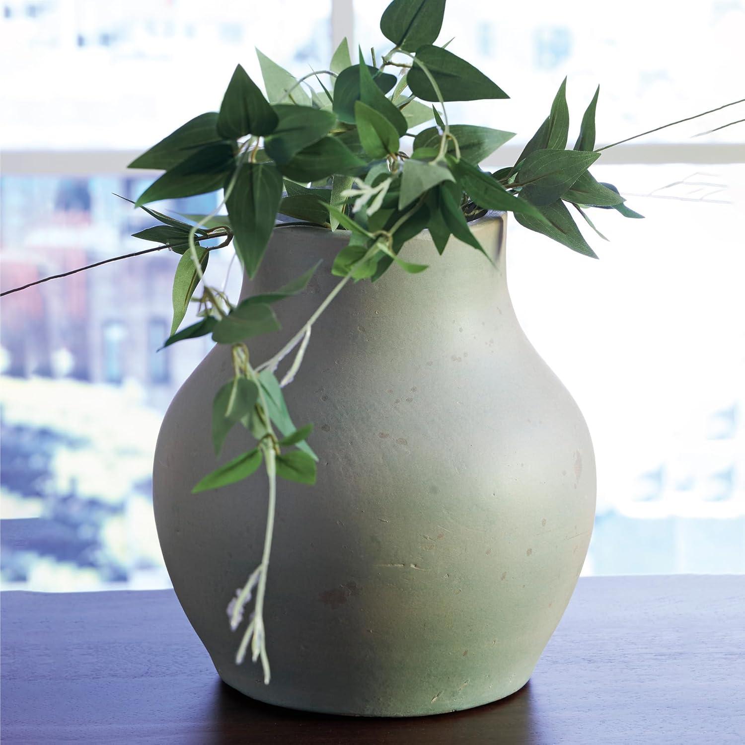 imageSignature Design by Ashley Baychester Casual Distressed Terra Cotta 13 Vase Light GreenLight Green
