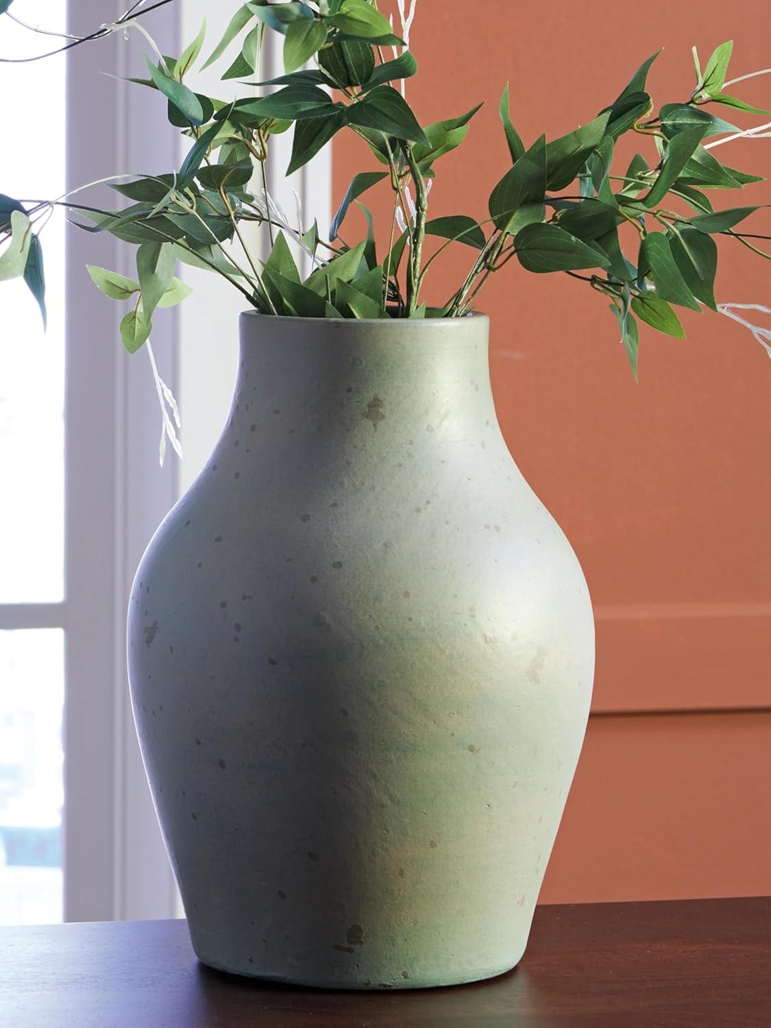 imageSignature Design by Ashley Baychester Casual Distressed Terra Cotta 13 Vase Light GreenLight Green