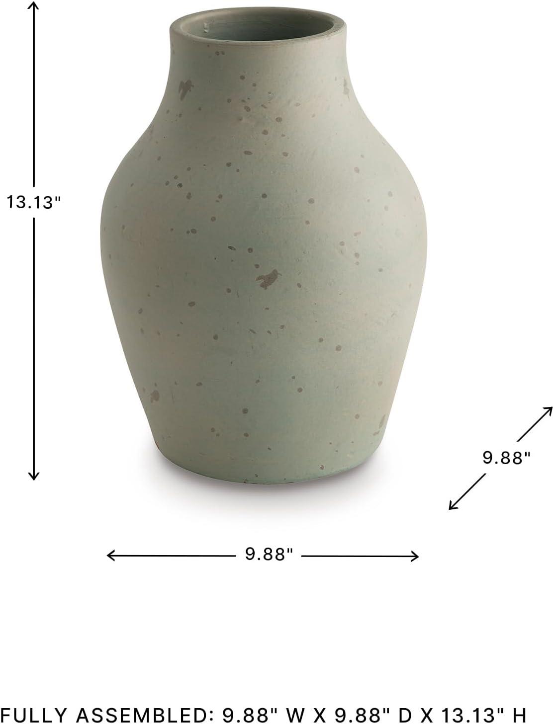 imageSignature Design by Ashley Baychester Casual Distressed Terra Cotta 13 Vase Light GreenLight Green