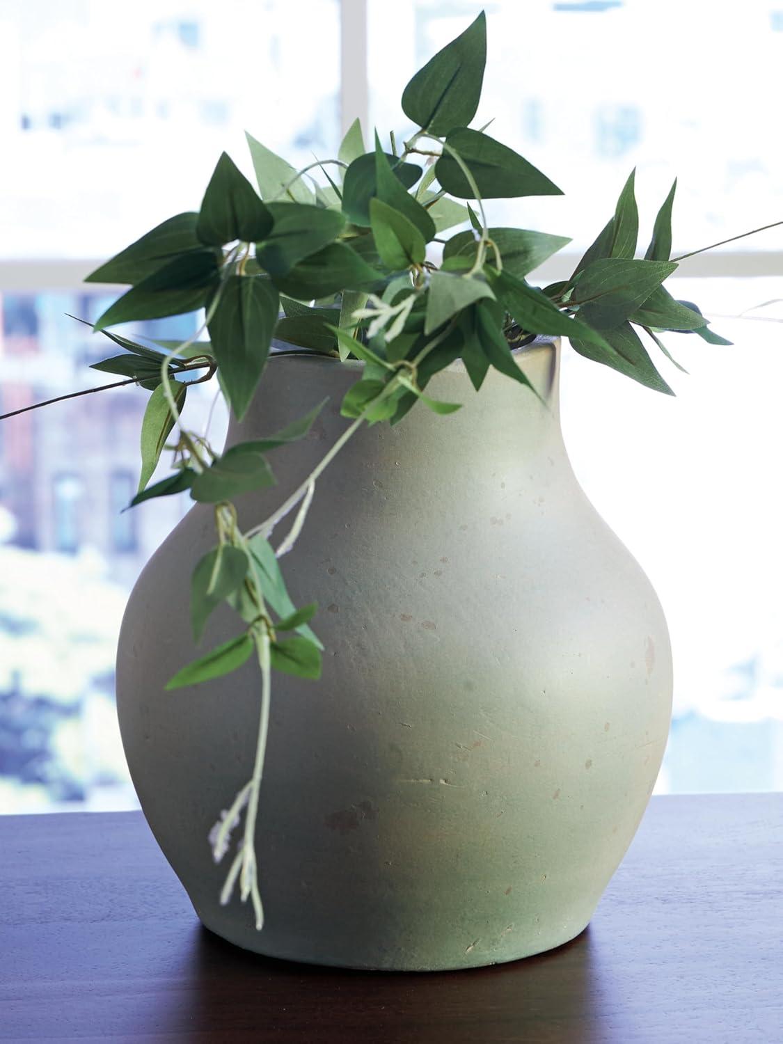 imageSignature Design by Ashley Baychester Casual Distressed Terra Cotta 13 Vase Light GreenLight Green